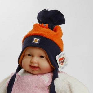Wintermütze "Alex" orange/blau Gr. 42/44