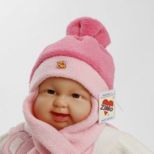 Schalmütze "Jamina" rosa Gr. 38/40