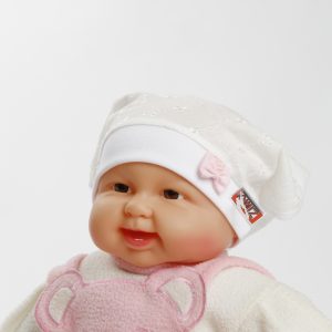 edle Kopftuch - Bandana "Merry" mit Lochstickerei, Gr. 38/40