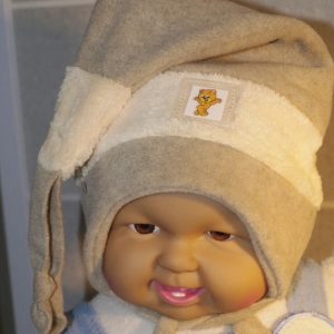 Zipfelmütze Wintermütze "Fabian" beige  Gr. 46/48