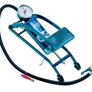 Fußluftpumpe 5bar Einzelzylinder m.Manometer