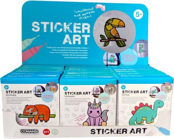 Sticker Art Basic, 3 Styles Asst. 18 pcs