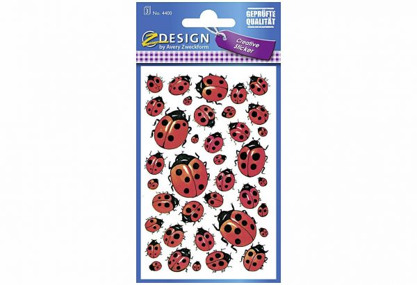 AVERY ZWECKFORM Sticker Marienkäfer Papier4400